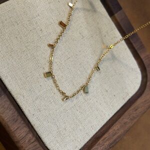 Elegant Necklace with Rectangular Accents